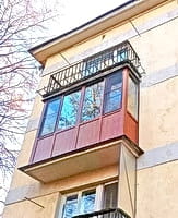 Остекленный балкон от пола до полотлка