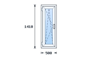 Пластиковое окно 500×1410