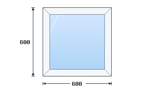 Пластиковое окно 600×600