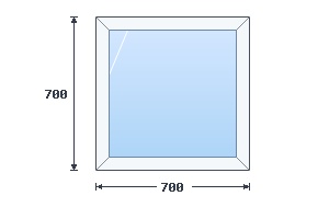 Пластиковое окно 700×700