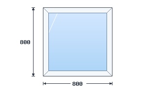 Пластиковое окно 800×800