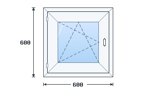 Пластиковое окно 600×600