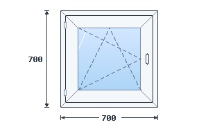 Пластиковое окно 700×700