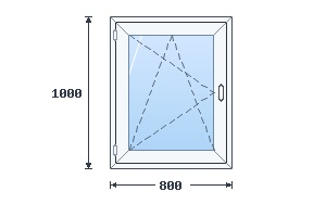 Пластиковое окно 800×1000