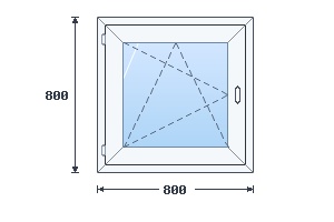 Пластиковое окно 800×800